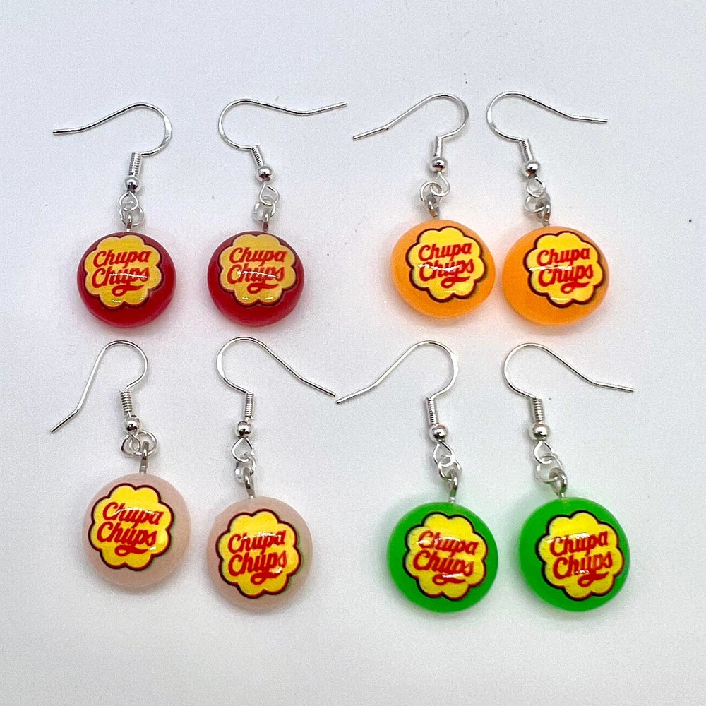 Chupa Chups Earrings - Candy Earrings - Halloween Earrings - Costume Earrings